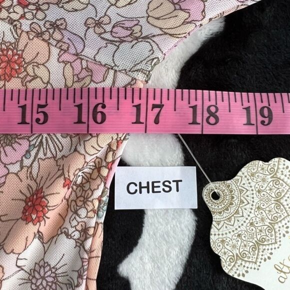 NWT Altar'd State Olivia Mesh‎ Floral Blush Dress Medium - Picture 11 of 15